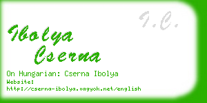 ibolya cserna business card